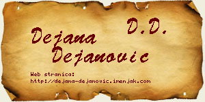 Dejana Dejanović vizit kartica